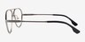 Torque Matte Silver Aluminium-alloyEyeglass Frames from EyeBuyDirect, Side View