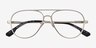 Torque Matte Silver Aluminium-alloyEyeglass Frames from EyeBuyDirect, Closed View