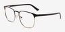 Whir Black Silver Carbon-fiberEyeglass Frames from EyeBuyDirect, Angle View