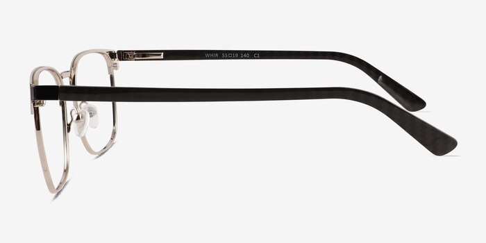 Whir Black Silver Carbon-fiber Eyeglass Frames from EyeBuyDirect