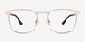 Whir Matte Gold Carbon-fiberEyeglass Frames from EyeBuyDirect, Front View