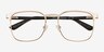 Whir Matte Gold Carbon-fiberEyeglass Frames from EyeBuyDirect, Closed View