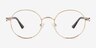 Turn Gold Carbon-fiberEyeglass Frames from EyeBuyDirect, Front View