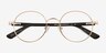 Turn Gold Carbon-fiberEyeglass Frames from EyeBuyDirect, Closed View