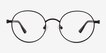 Turn Matte Black MetalEyeglass Frames from EyeBuyDirect, Front View