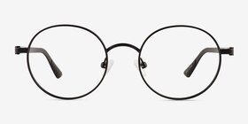 Turn Matte Black Carbon-fiber Montures de lunettes de vue d'EyeBuyDirect, Vue de Face