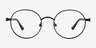 Turn Matte Black Carbon-fiberEyeglass Frames from EyeBuyDirect, Front View