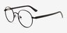 Turn Matte Black Carbon-fiberEyeglass Frames from EyeBuyDirect, Angle View