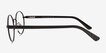 Turn Matte Black MetalEyeglass Frames from EyeBuyDirect, Side View