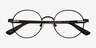 Turn Matte Black Carbon-fiberEyeglass Frames from EyeBuyDirect, Closed View