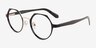 Jet Black Gold Carbon-fiberEyeglass Frames from EyeBuyDirect, Angle View