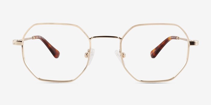 Soar Shiny Golden Metal Eyeglass Frames from EyeBuyDirect