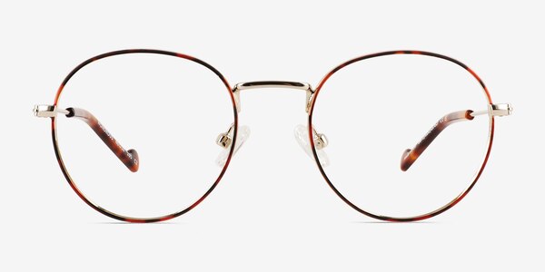 Wondrous Shiny Gold Tortoise Metal Eyeglass Frames