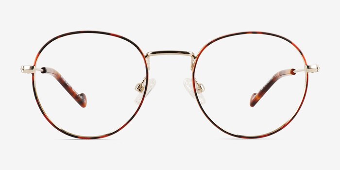 Wondrous Shiny Gold Tortoise Métal Montures de lunettes de vue d'EyeBuyDirect