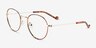 Wondrous Shiny Gold Tortoise MetalEyeglass Frames from EyeBuyDirect, Angle View