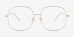 Movement White MetalEyeglass Frames from EyeBuyDirect, Front View