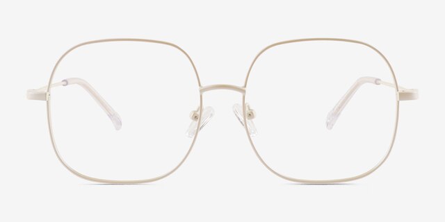 Movement White MetalEyeglass Frames from EyeBuyDirect, Front View