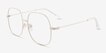 Movement White MetalEyeglass Frames from EyeBuyDirect, Angle View