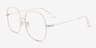 Movement White MetalEyeglass Frames from EyeBuyDirect, Angle View