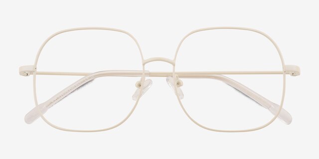 Movement White MetalEyeglass Frames from EyeBuyDirect, Closed View