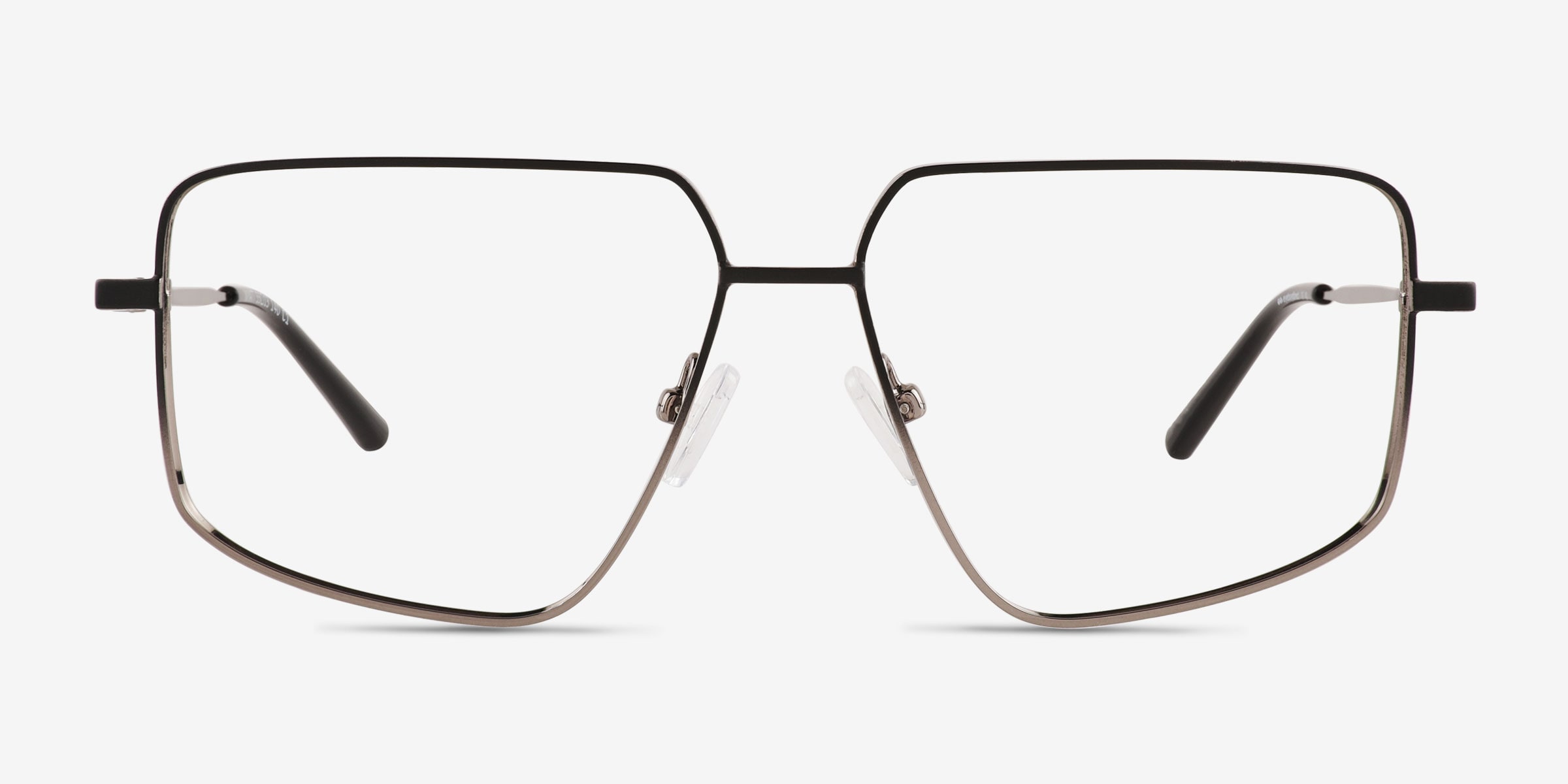 Wyatt Geometric Black Matte Gunmetal Glasses for Men | Eyebuydirect