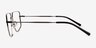 Wyatt Black Matte Gunmetal MetalEyeglass Frames from EyeBuyDirect, Side View