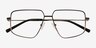 Wyatt Black Matte Gunmetal MetalEyeglass Frames from EyeBuyDirect, Closed View