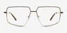 Wyatt Gradient Matte Brown MetalEyeglass Frames from EyeBuyDirect, Front View