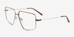 Wyatt Gradient Matte Brown MetalEyeglass Frames from EyeBuyDirect, Angle View