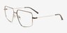 Wyatt Gradient Matte Brown MetalEyeglass Frames from EyeBuyDirect, Angle View
