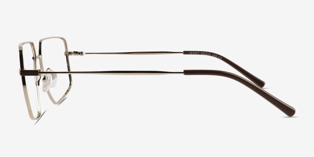 Wyatt Gradient Matte Brown MetalEyeglass Frames from EyeBuyDirect, Side View