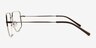 Wyatt Gradient Matte Brown MetalEyeglass Frames from EyeBuyDirect, Side View