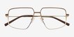 Wyatt Gradient Matte Brown MetalEyeglass Frames from EyeBuyDirect, Closed View