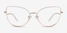 Lee White Rose Gold MetalEyeglass Frames from EyeBuyDirect, Front View