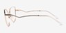 Lee White Rose Gold MetalEyeglass Frames from EyeBuyDirect, Side View