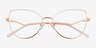 Lee White Rose Gold MetalEyeglass Frames from EyeBuyDirect, Closed View