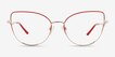 Lee Red Gold MetalEyeglass Frames from EyeBuyDirect, Front View