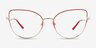 Lee Red Gold MetalEyeglass Frames from EyeBuyDirect, Front View