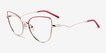 Lee Red Gold MetalEyeglass Frames from EyeBuyDirect, Angle View