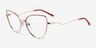 Lee Red Gold MetalEyeglass Frames from EyeBuyDirect, Angle View