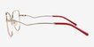 Lee Red Gold MetalEyeglass Frames from EyeBuyDirect, Side View