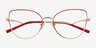 Lee Red Gold MetalEyeglass Frames from EyeBuyDirect, Closed View