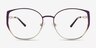 Deven Gradient Matte Purple MetalEyeglass Frames from EyeBuyDirect, Front View