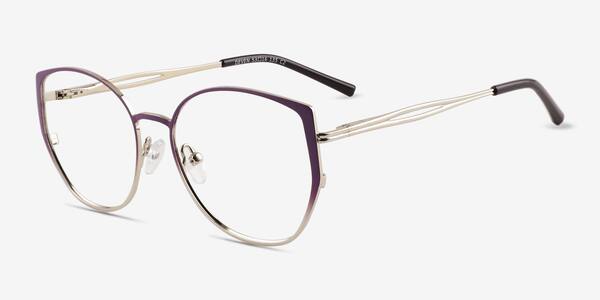 Gradient Matte Purple Deven -  Metal Eyeglasses