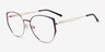 Deven Gradient Matte Purple MetalEyeglass Frames from EyeBuyDirect, Angle View