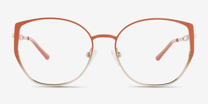 Deven Gradient Matte Orange Métal Montures de lunettes de vue d'EyeBuyDirect