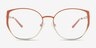 Deven Gradient Matte Orange MetalEyeglass Frames from EyeBuyDirect, Front View