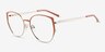 Deven Gradient Matte Orange MetalEyeglass Frames from EyeBuyDirect, Angle View