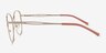 Deven Gradient Matte Orange MetalEyeglass Frames from EyeBuyDirect, Side View