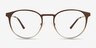 Jayce Matte Brown MetalEyeglass Frames from EyeBuyDirect, Front View